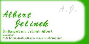 albert jelinek business card